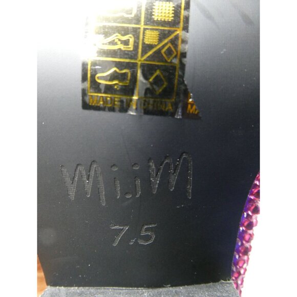 Cowboy Boots Mi.iM Women's Fuchsia Rhinestone-Studded with straps Size‎ 7.5 - 8 - Picture 14 of 14